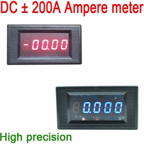 4 1/2 DC +-200A Digital LED Ammeter/amp Meter Monitor battery Charge Discharge for Solar charging Detection