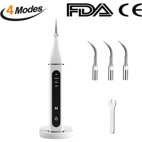 4 Modes Portable Ultrasonic Electric Dental Scaler USB Tooth Calculus Remover Whitening Oral Hygiene Smoke Stains Tartar Cleaner