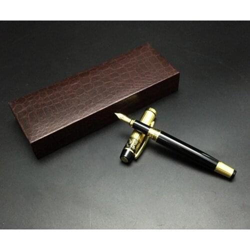 50pcs Vintage PU Leather Pencil Box Fountain Pen Cases Cover Business Promotion Souvenirs Gift Box Pen Package SN050