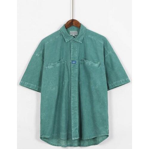 CAV empt cavemptc. E 20ss batik wash used corduroy short sleeve shirt