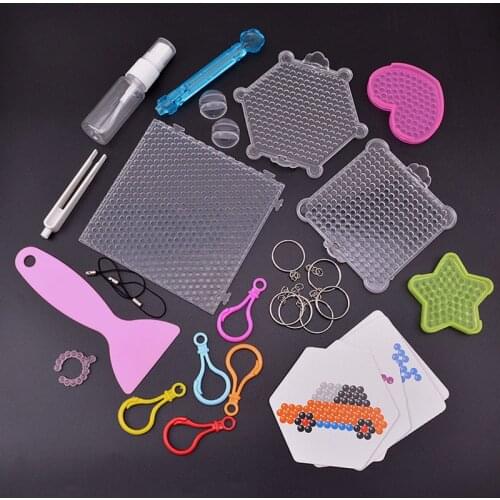 Kids Perler Pegboard Water Bead Animal Molds Accessories Magic Bead Jigsaw 3D Puzzle Educational Toys DIY Children Magic Beads