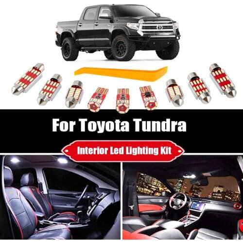 For Toyota Tundra 2007-2020 Canbus Vehicle LED Interior Dome Map Reading Light License Plate Lamp Kit Car Lighting Accessories