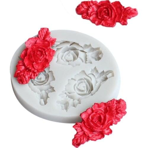 Heart Shaped Rose Carnation Chocolate Mold Handmade Soap Mold T006