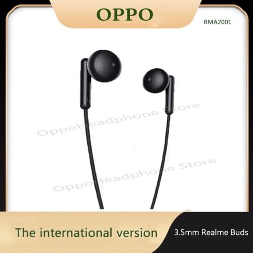 Classic international edition of Oppo headphones originally installed 3.5mm Realme Buds wired music and sports headphones
