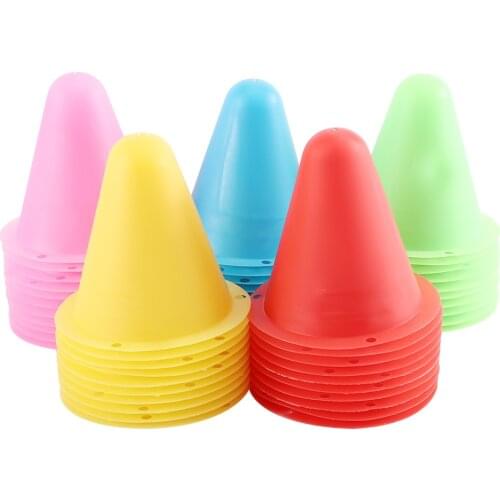 10pcs Agility Maker Cones for Slalom Roller Skating Training Traffic Cone Sports