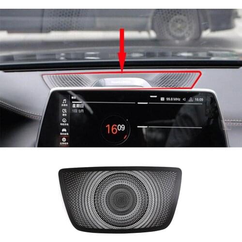 Aluminum Alloy Black Car Dashboard Speaker Cover Trim For BMW 7 Series G11 G12 2017 2018 2019 2020 Auto Interior Accessories
