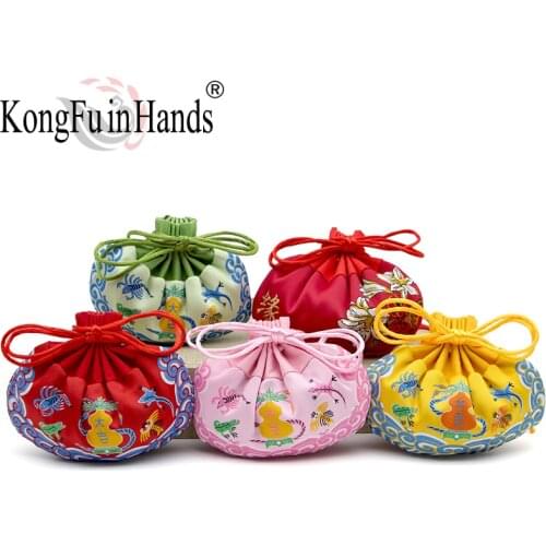 Retro Lightweight Sachet Empty Bag Personalized Fashion Round Ladies Portable Pouch Antique Cotton Linen Bag Mini Jewelry Sachet