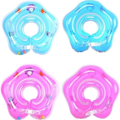 Summer Pool Inflatable Ring Baby Swimming Neck Ring Infant Bathing Float Circle Cartoon Kids Swimming Toys Safety Water Floating