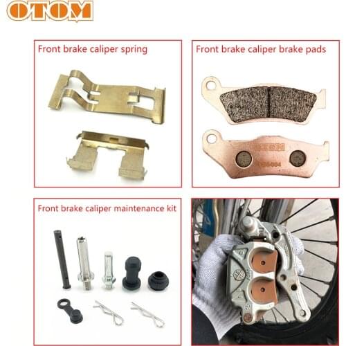 OTOM Motorcycle Front Brake Pump Caliper Repair Kit Bicycle Ceramics Brake Pads Spring Cap Seal Ring For KTM EXC SXF XC 125-540