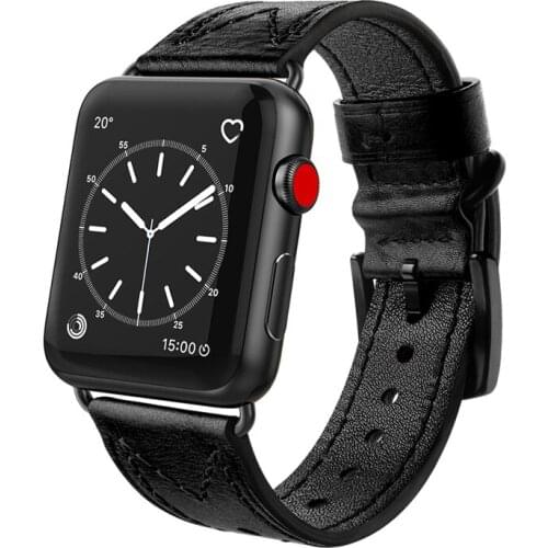 Fashion strap for apple watch band 44mm 40mm 42mm 38mm Genuine Leather bracelet watchband for iwatch 5/4/3/2/1 Accessories
