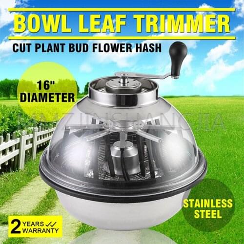 Manual Stainless Steel Hydroponic Trimmer Bowl-Shaped Small Portable 16 Inch Flower Leaf Trimmer