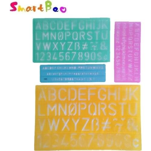 Digital Template Ruler, Alphabetic Template Ruler, English Template, Flexible Ruler, Multi-functional Suit Flexible Ruler