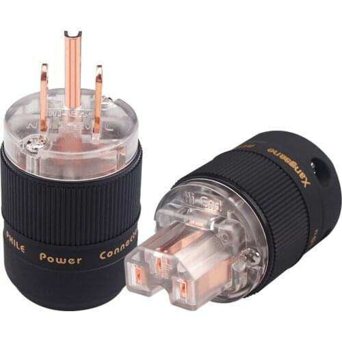 HiFi Power Cord DIY Audio Accessories US Plug - ( Red Copper )