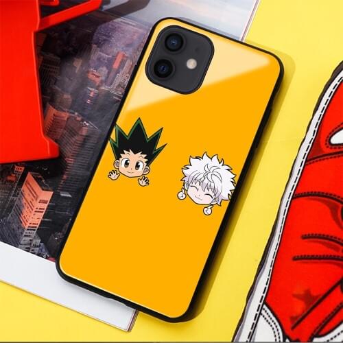 Killua Zoldyck Gon·Freecss Hunter X Hunter Glass case for iphone 12 mini PRO MAX SE 2020 6 6s 7 8 Plus X XR XS iphone 11 cover