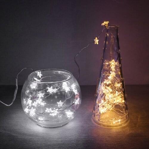 Mycyk copper wire string lights 5m/10m led star starry fairy light operated for wedding party holiday decoration festival gifts