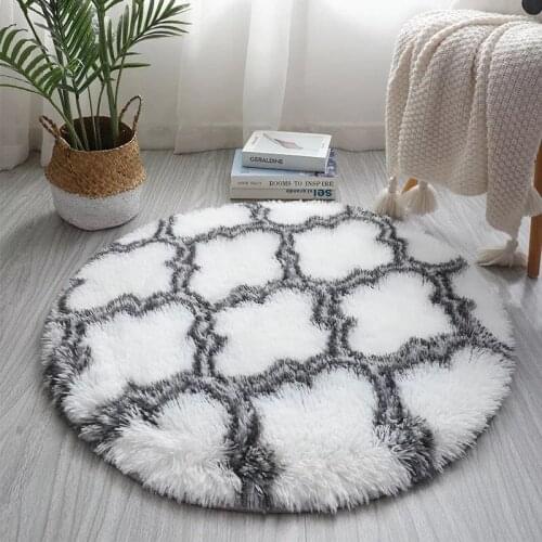 Thick Round Carpet for Living Room Plush Rug Children Bed Room Fluffy Floor Carpets Hanging basket Home Decor Rugs Soft Mat