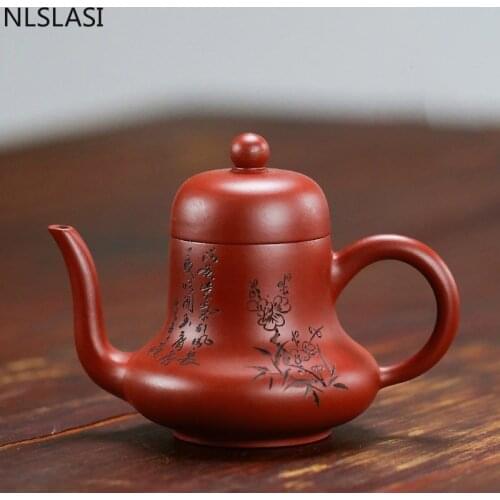 Yixing Boutique tea pot purple clay teapot beauties handmade kettle Chinese Dahongpao tea set customized gifts authentic 130ml