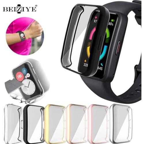 Screen Protector Case For Huawei band 6 smartwatch Film full Cover for Huawei Band 6 Pro/Honor band 6 Watch Frame Bumper Shell