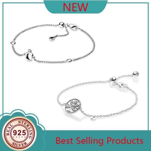 925 Sterling Silver Original Sparkling Crown O Europe Pan Bracelet Fit Women Bead Charm Bangle Gift Diy Jewelry