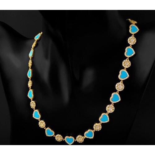 S925 Sterling Silver Blue Love Sun Adjustable Necklace Female Fashion Temperament New Luxury Brand Monaco Jewelry