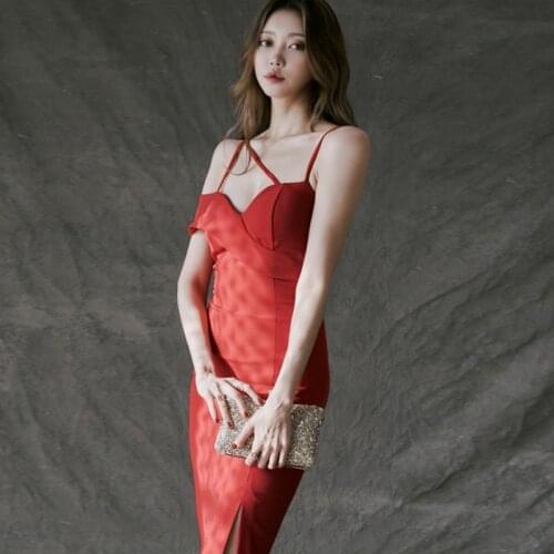 New arrival fashion summer midi party dress women OL professional temperament sexy off-shoulder chiffon strap slim pencil dress