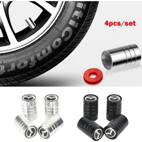 1Set Car Styling Metal Wheel Tire Valve Caps Dust Accessories For Mazda Axela 2 3 5 6 CX-3 CX-5 CX-7 CX-9 MX-5