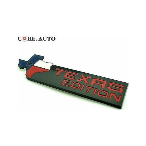 1 Pcs TEXAS EDITION Trunk Boot CHROME Auto Car Emblem TEXAS Side Wing Badge Auto Car Stickers Car Styling