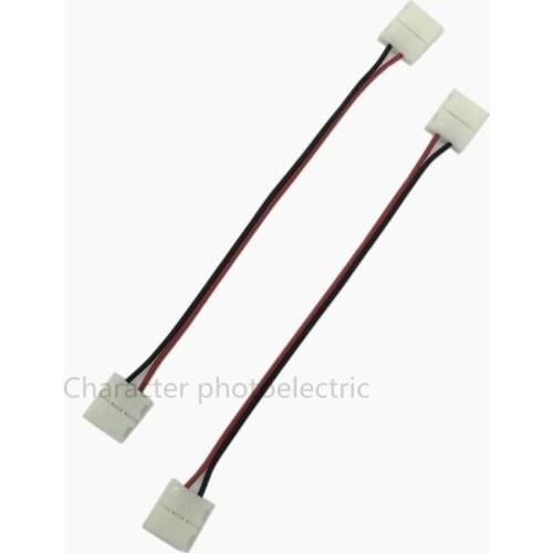 10 20 50pcs/lot,10mm 2pin LED strip connector wire for 5050,5630,5730 single color led strip, free solder connector wire free