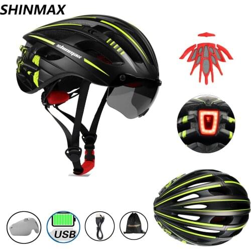 2021 New High-Quality Cycling Helmet With Sunshade Magnetic Goggles Unisex Bicycle Helmet Mountain Road Cycling Safety Helmet
