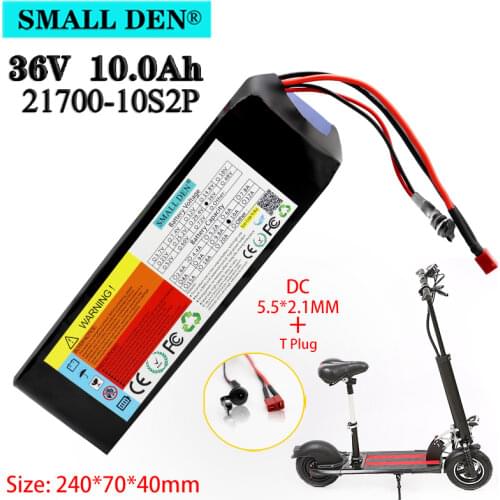 36V10A 21700-10S2P lithium battery pack, 600W high-power battery 36V 10000mAh electric scooter universal built-in 20A BMS
