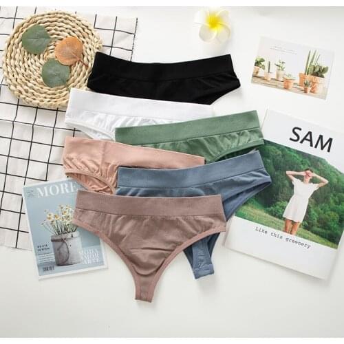 ATHVOTAR 4PCS Seamless G-String Briefs Low Waist Soild Sexy M L Size Underpants Sets Triangle Panties Thong Underwear