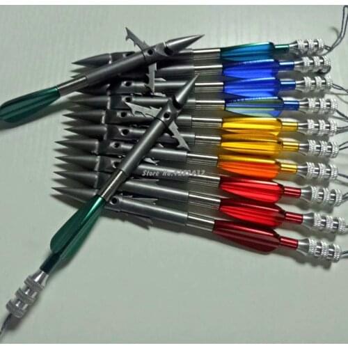 5/10pcs Fishing Slingshot Darts Strong Magnetic Rear-mounted Heavy 440c Deep-water Dart Broadhead Arrow Outdoor Fishing