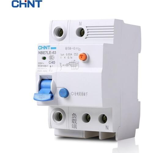 CHINT Small Earth Leakage Circuit Breakers NBE7LE 1P + N 40A With Electric Shock Protection Air Switch