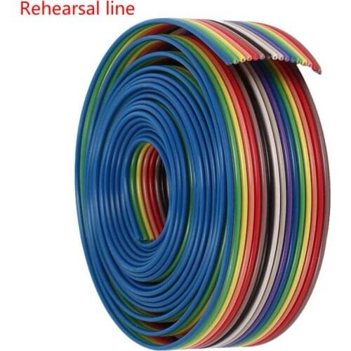 Car CD modified line cable rainbow flat wire support line welding cable joint wire ribbon extension cable,16P rehearsal line 2m