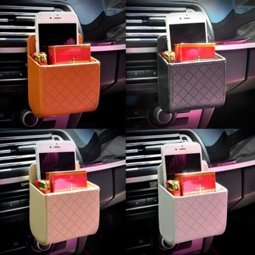 Car Air Outlet Vent Storage Bag Phone Glasses Card Hanging Rubbish Holder Auto Organizer Interior Car Accessory Stowing Tidying