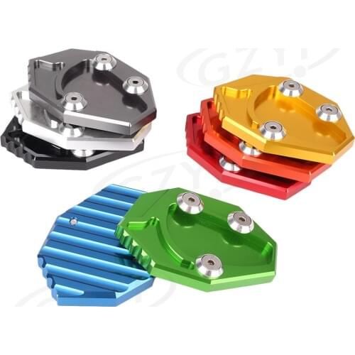 Side Stand Plate Pad Stand Kickstand Pad For Kawasaki Ninja ZX14R 2011-2012 & GTR1400 2008 2009 2010 2011 CNC Aluminum