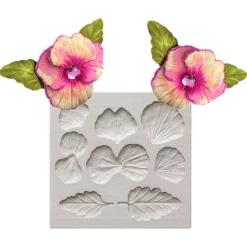 Leaf and Flower Shaped Silicone Mold For Chocolate Candy Biscuit Kitchen Baking Tool UV Resin Jewelry