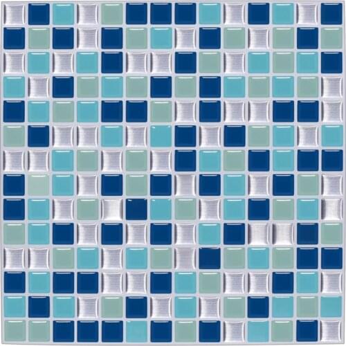 EasyTiles 3D Effect Decorative Wall Tiles ,Mosaic Decoration Wall sticker,Peel And Stick Bathroom Waterproof Backsplash- 1 Sheet