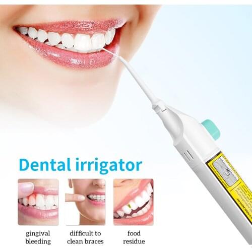 Flosser Portable Oral Irrigator Tooth Pick No Batteries Dental Cleaning Dental Water Jet Whitening Cleaner Kit Calculus