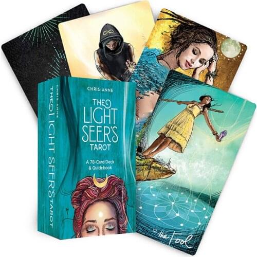 78 Pcs Light Seers Tarot Card Exquisite Painting Style Divination Fate Board Games For Adult Party Playing Cards