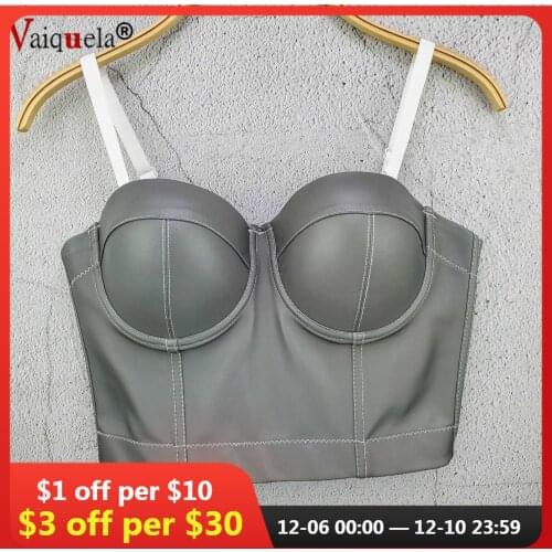 Corset Gothic sexy Camisole Top Women Solid Fashion High Waist Slim Crop Top Woman Party Temperament Commute Camisole Female Top