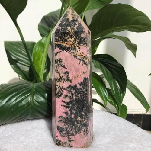 Beautiful natural Rose obelisk point quartz crystal rod healing natural crystal Reiki healing 450-500g