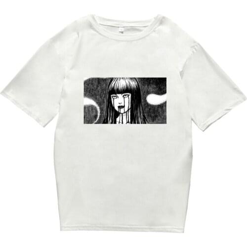 Hot Sale Tomie Graphics Junji Ito Tees Summer O Neck T-Shirt for Girls Cartoon Harajuku Unisex Kawaii Sport Style Female