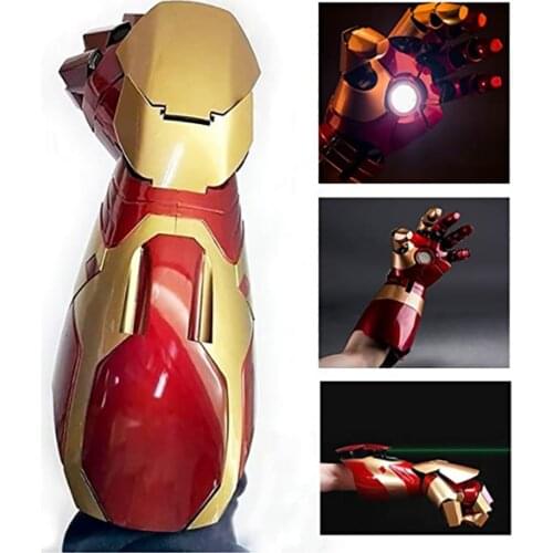 Cattoys Iron MK42 Mark42 XLII Wearable Blaster Gauntlet Arm Hand MK42 Arm 1/1 LED Armor Hand