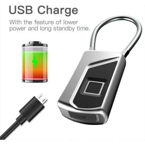 Mini SmartFingerprint Lock USB Rechargeable Portable Safety Low Power Consumption Privacy Protective For Suitcases Cabinet