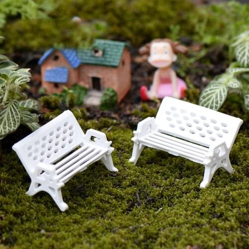10Pcs/lot Mini Garden Decoration Chairs Fairy Garden Miniatures Terrarium Figurines Chair Craft Decoration Terrarium Figurine