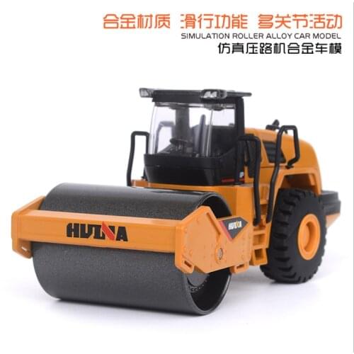 Simulation of 1:50 alloy roller model for childrens engineering vehicle toy car