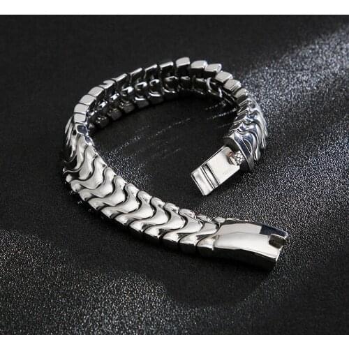 New punk titanium steel jewelry European and American keel jewelry domineering stainless steel mens bracelet jewelry