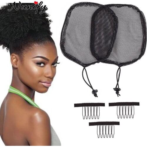 Nunify Good Quality 5Pcs Ponytail Hair Net For Making Ponytail With Adjustable Strap Weaving Wig Caps Poney Tail Wig Maker