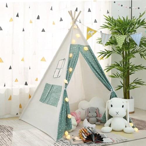 1.3M Kids Tent Play House Portable Wigwam for Children Indoor Baby Indian Teepee Outdoor Camping Tents Girl Princess Castle Gift